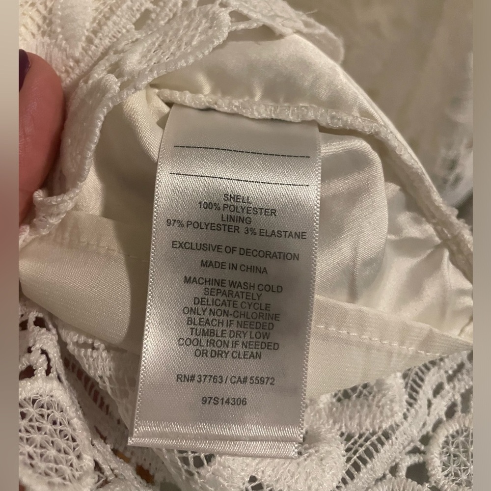 White Eyelet Dress (Like New, Worn Once) - Picture 5 of 5